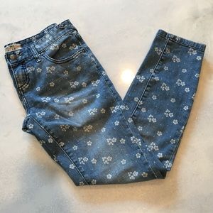 free people floral printed jeans